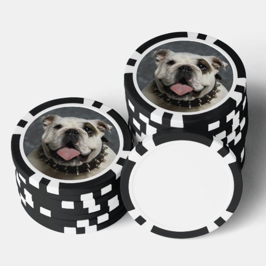 Engelse Bulldog Poker Chips (Opstapeling)
