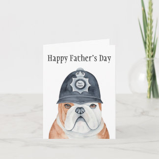 Engelse Bulldog Politiehond Nr1 Papa Vaderdag Kaart