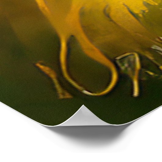 Engelse Bulldog Portrait Impressionist Style Poster (Hoek)