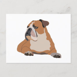 Engelse Bulldog Portret Briefkaart
