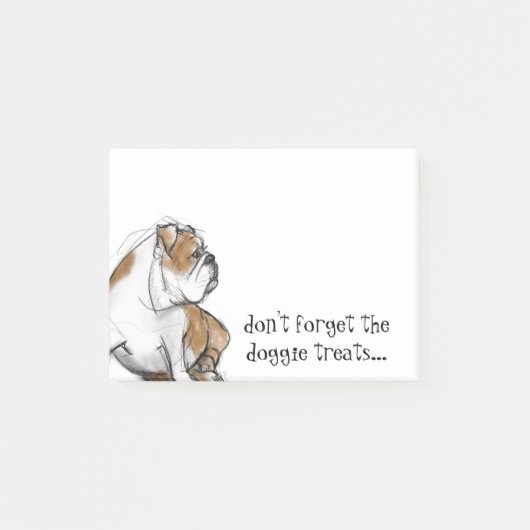 Engelse Bulldog Post-it® Notes (Voorkant)