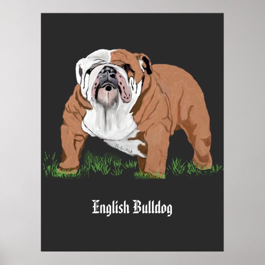 Engelse Bulldog Poster (Voorkant)