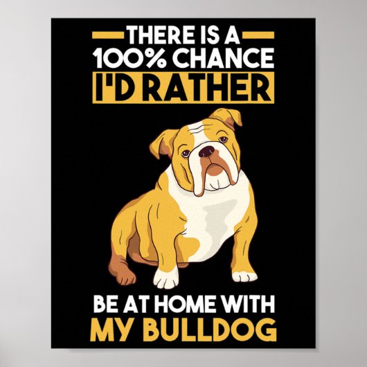 Engelse Bulldog Poster (Voorkant)