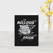 Engelse Bulldog Pride Loyalty School Spirit Kaart (Gele Bloem)