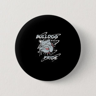 Engelse Bulldog Pride Loyalty School Spirit Ronde Button 5,7 Cm