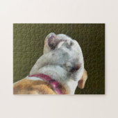 Engelse Bulldog Profiel Legpuzzel (Horizontaal)