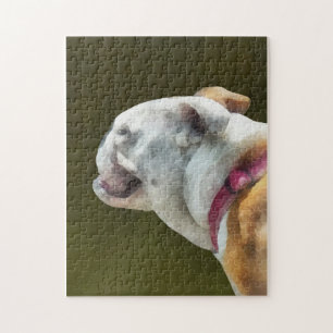 Engelse Bulldog Profiel Legpuzzel