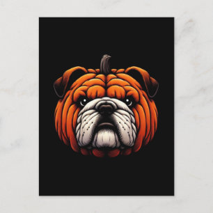 Engelse Bulldog Pumpkin - Halloween Dog Briefkaart