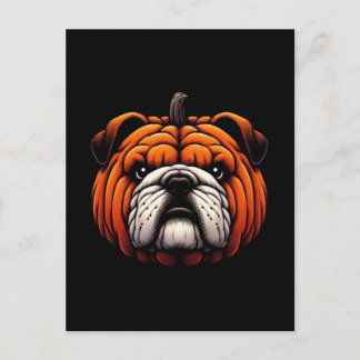 Engelse Bulldog Pumpkin - Halloween Dog Briefkaart