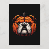 Engelse Bulldog Pumpkin - Halloween Dog Briefkaart (Voorkant)