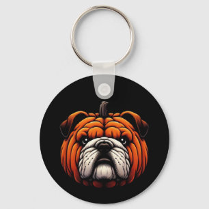 Engelse Bulldog Pumpkin - Halloween Dog Sleutelhanger