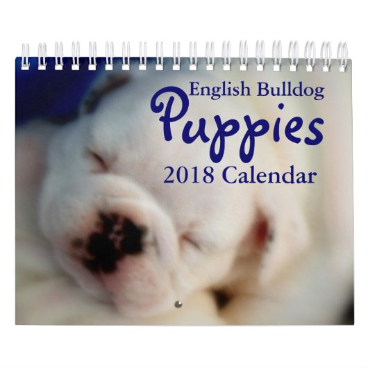 Engelse Bulldog Puppies 2018 Agenda Kalender (Hoes)