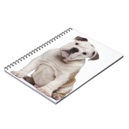 Engelse bulldog puppy (2 maanden oud) notitieboek (Linkerzijde)