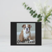 Engelse bulldog Puppy Briefkaart (Staand voorkant)