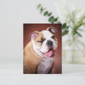 Engelse bulldog Puppy Briefkaart (Staand voorkant)