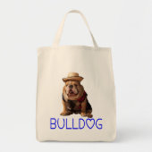 Engelse Bulldog Puppy Dog Canvas tas (Voorkant)