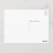 Engelse Bulldog Puppy Dog - Hallo Paars hart Briefkaart (Achterkant)