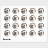 Engelse Bulldog Puppy Dog Love Sticker / zeehond (Vel)