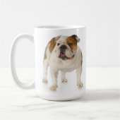 Engelse Bulldog Puppy Dog Red Love Koffiemok (Links)
