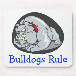 Engelse Bulldog Puppy Hond Cartoon Mascotte Muismat