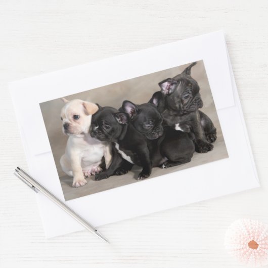 Engelse bulldog puppy hond groet Stickers (Envelop)
