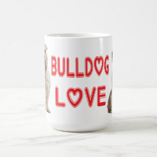 Engelse Bulldog Puppy Hond Rood Liefdeshart Koffiemok