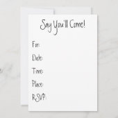 Engelse Bulldog Puppy Invitation Party Kaart (Achterkant)