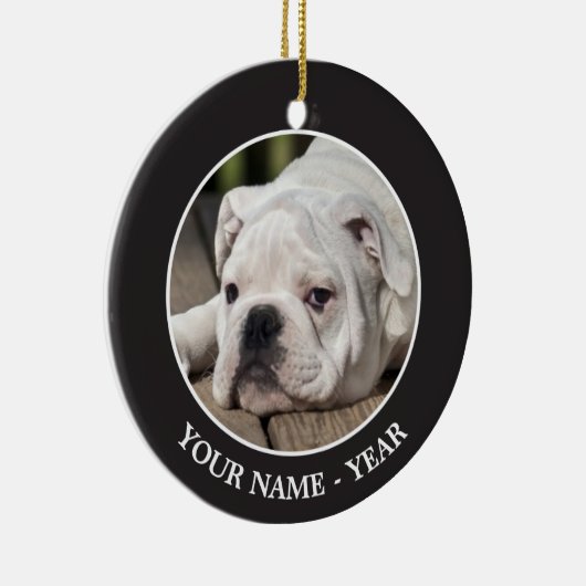 Engelse bulldog Puppy Keramisch Ornament (Rechts)