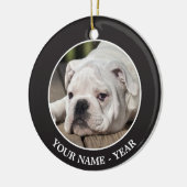 Engelse bulldog Puppy Keramisch Ornament (Links)
