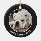 Engelse bulldog Puppy Keramisch Ornament (Achterkant)
