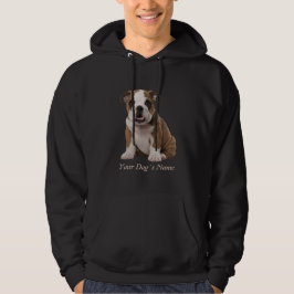 Engelse Bulldog Puppy Kleur Silohuette Hoodie