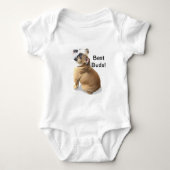 Engelse bulldog puppy met hartontwerp CUSTOMIZE Romper (Voorkant)