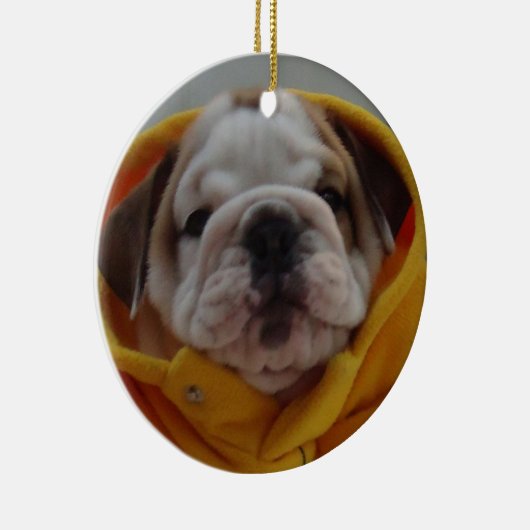 Engelse Bulldog Puppy Ornament (Rechts)