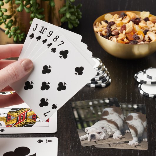 Engelse bulldog Puppy Pokerkaarten (Insitu)