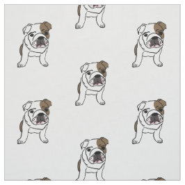 Engelse Bulldog Puppy Print Dogs Puppies Pets Stof