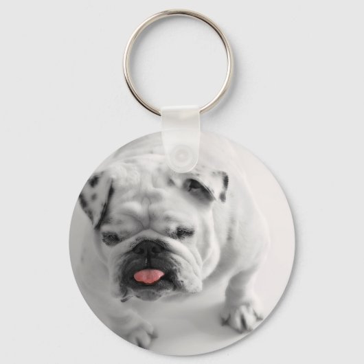 Engelse bulldog Puppy Sleutelhanger (Voorkant)