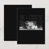 Engelse Bulldog Puppy Social Distance gaat weg Bedankkaart (Voorkant / Achterkant)