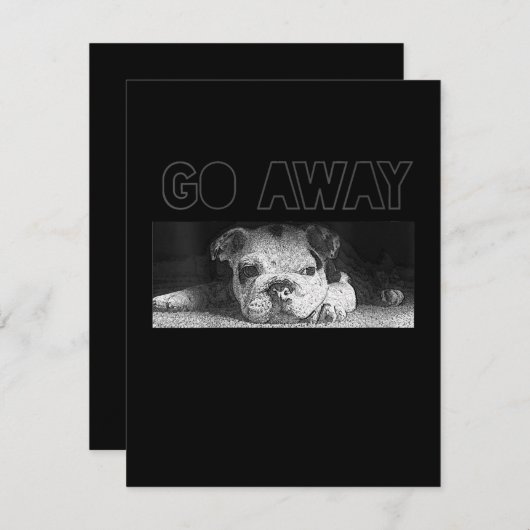 Engelse Bulldog Puppy Social Distance gaat weg Bedankkaart (Voorkant / Achterkant)