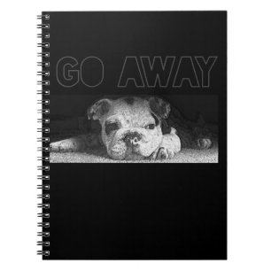 Engelse Bulldog Puppy Social Distance gaat weg Notitieboek