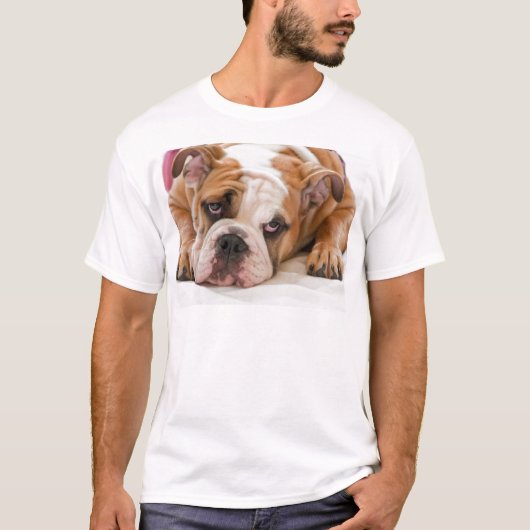 Engelse bulldog puppy t-shirt (Voorkant)