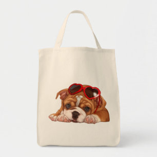 Engelse bulldog Puppy Tote Bag
