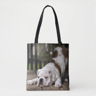 Engelse bulldog Puppy Tote Bag