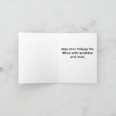 Engelse bulldog puppy Vrolijke kerstkaarten Feestdagen Kaart (Binnen)