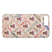 Engelse Bulldog Puppy Word Art Case-Mate iPhone Case (Achterkant (Horizontaal))