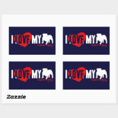 Engelse Bulldog Rechthoekige Sticker (Vel)