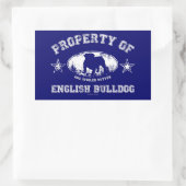 Engelse Bulldog Rechthoekige Sticker (Tas)
