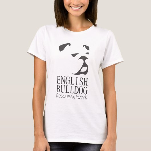 Engelse bulldog Rescue T shirt Help Rescue (Voorkant)