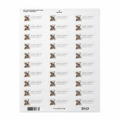 Engelse Bulldog Retouradreslabels Etiket (Full Sheet)