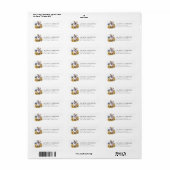Engelse Bulldog Retouradreslabels Etiket (Full Sheet)