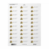 Engelse Bulldog Retouradreslabels Etiket (Full Sheet)